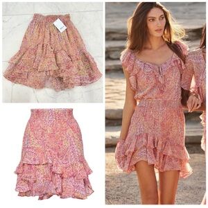 NWT MISA Los Angeles Anja Skirt in Puglia Paisley MSRP $265 Size XS